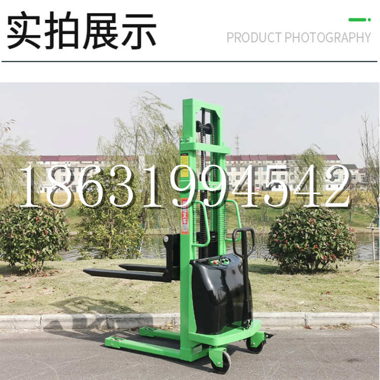 定边县电动叉车堆高车液压铲车电瓶1吨2吨站驾步行式小型全自动叉车